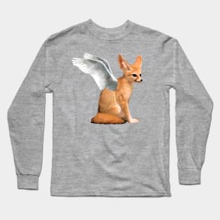 Winged Fennec Fox Long Sleeve T-Shirt